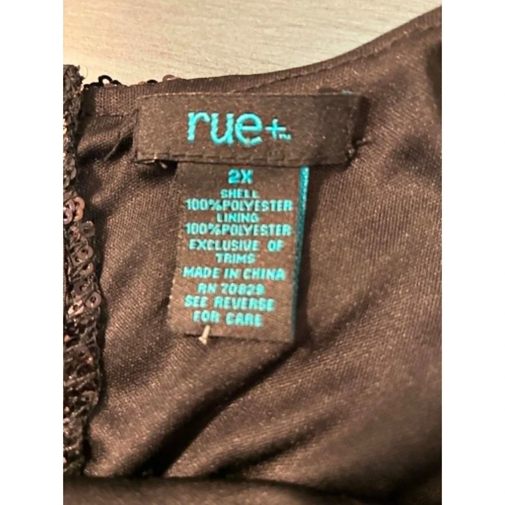 Rue21 Womens 2X Black Sequin Tank Top Sleeveless Party Clubwear Glam Stretch